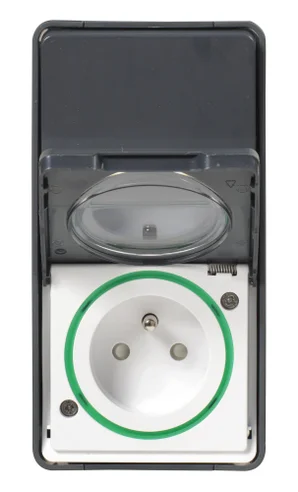 Interrupteur + prise saillie Mureva Styl, SCHNEIDER ELECTRIC, anthracite