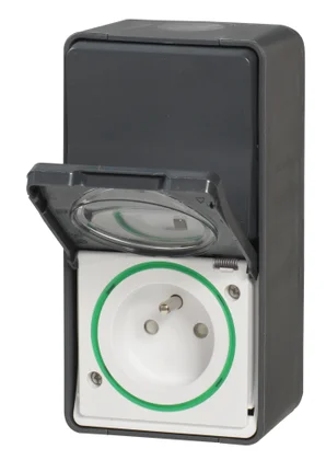 Interrupteur + prise saillie Mureva Styl, SCHNEIDER ELECTRIC, anthracite