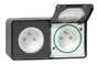 Double prise avec terre saillie Mureva Styl, SCHNEIDER ELECTRIC, anthracite