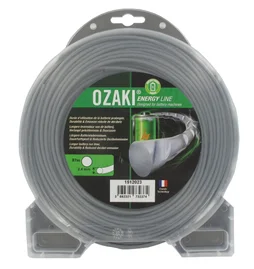 Coque fil en nylon ondulé rond, OZAKI ENERGY LINE, L.87 m, diam. 2.4 mm