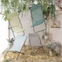 Transat de jardin LAFUMA MOBILIER Batyline en acier rose