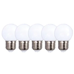 Lot de 5 ampoules led opaque E27 50 Lm = 7 W, TIBELEC