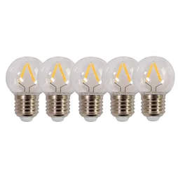 Lot de 5 ampoules led à filament clair E27 130 Lm = 18 W, TIBELEC