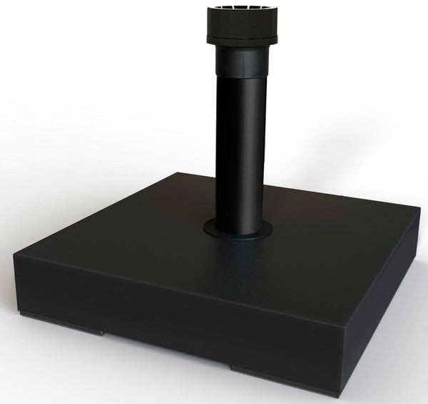 Pieds de parasol carré lesté, 25 kg noir