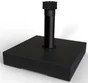Pieds de parasol carré lesté, 25 kg noir