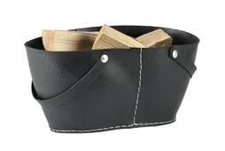 Panier à bûches, DIXNEUF Evea, l.50 x H.26 cm, noir