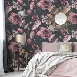 Papier peint vinyle sur intissé Motif fiorie multicolore
