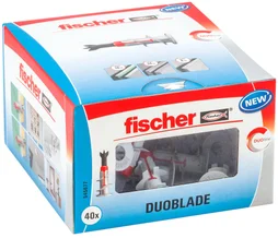 Cheville pour plaques de plâtre, FISCHER DUOBLADE, diam. 15 x L 44 mm, 40 pièces