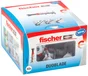 Cheville pour plaques de plâtre, FISCHER DUOBLADE, diam. 15 x L 44 mm, 40 pièces