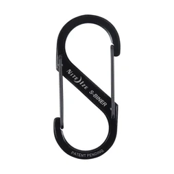 Mousqueton double entrée inox noir 7cm 11kg nite ize