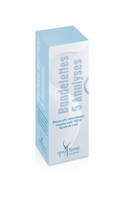 Bandelettes 5 analyses pour spa BAYROL SpaTime, 50 languettes