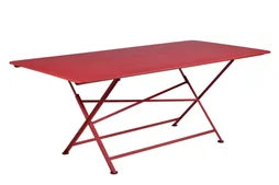 Table de jardin FERMOB Cargo rectangulaire rouge 8 personnes