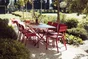 Table de jardin FERMOB Cargo rectangulaire rouge 8 personnes