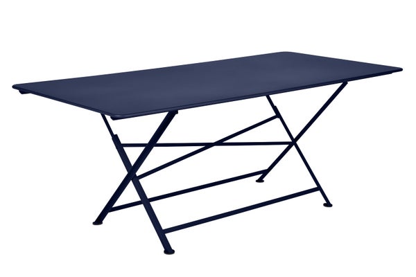 Table de jardin FERMOB Cargo rectangulaire bleu 8 personnes