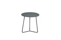 Table de jardin basse FERMOB Cocotte rond gris / argent 1 personnes