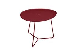 Table de jardin basse FERMOB Cocotte ovale rouge 1 personnes