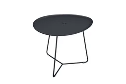 Table de jardin basse FERMOB Cocotte ovale noir 1 personnes
