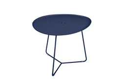 Table de jardin basse FERMOB Cocotte ovale bleu 1 personnes