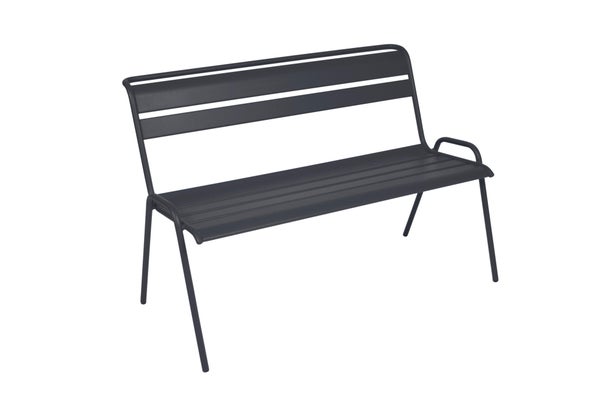 Banc de jardin FERMOB Monceau en acier noir