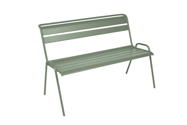 Banc de jardin FERMOB Monceau en acier vert