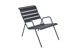 Fauteuil bas de jardin FERMOB Monceau en acier noir
