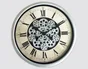 Horloge métal mécanisme gris 46 cm