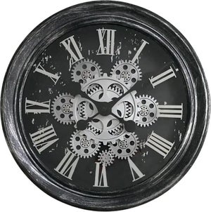 Horloge métal mécanisme noir 34 cm