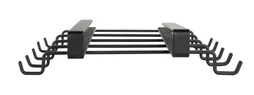 Porte-tasses pour étagère, 2 pièces, H.5 x l.22 x P.28 cm, noir