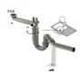 Solution gain de place evier 1 cuve diam. 90 mm