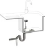 Ensemble vidage complet gain de place pour évier 1 cuve, diam. 90 mm