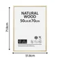 Cadre bois brut, 50 x 70 cm, naturel