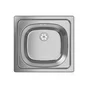 Evier à encastrer 1 cuve, inox, gris / argent