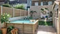 Piscine hors-sol, bois Tropic junior BWT MYPOOL, rectangulaire x L.2.26 x l.2.26
