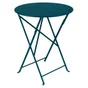 Table de jardin FERMOB Bistro rond bleu 2 personnes