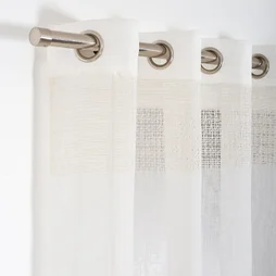 Voilage transparent, grace beige l. 140 x H. 260 cm