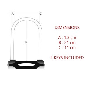 Antivol de velo en U MASTER LOCK avec anse en acier cemente