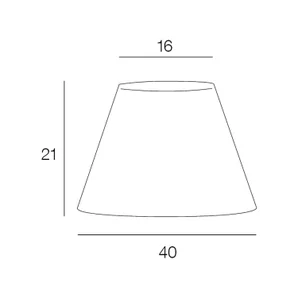 Abat-jour Fe, diam.40 cm coton, pétrole COREP