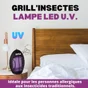 Lampe led UV 12 led, basse consommation, GRILL'INSECTES, 30 m²