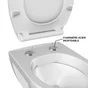 Abattant wc thermodur click & clean slim frein de chute declip blanc