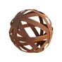 Sphère ajourée métal rouille Cosy, Diam.50 cm