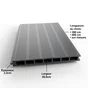 Lame de terrasse chausey 4000x220x22mm composite anthracite