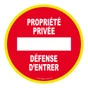 Panneau disque diametre 300 mm rigide haute visibilite propriete privee defense
