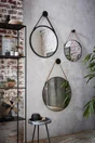 Miroir rond Barbier chester noir diam.40 cm