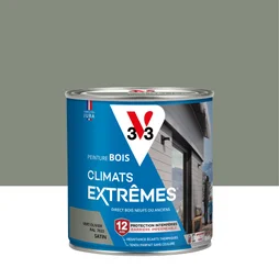 Peinture extérieure bois Climats extrêmes V33 vert olivier satiné 0.5L