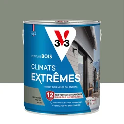 Peinture extérieure bois Climats extrêmes V33 vert olivier satiné 2.5L