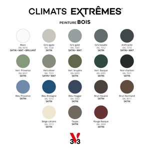 Peinture extérieure bois Climats extrêmes V33 vert olivier satiné 2.5L