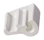 Patère courbe pour sèche-serviettes à lames plates, blanc