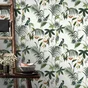 Papier peint intissé colibri tropical Adila, vert