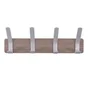 Portemanteau Sud 4 pateres, a fixer, bois, blanc