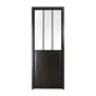 Bloc-porte atelier vitre Atelier, noir H.204 x l.73 cm, poussant gauche